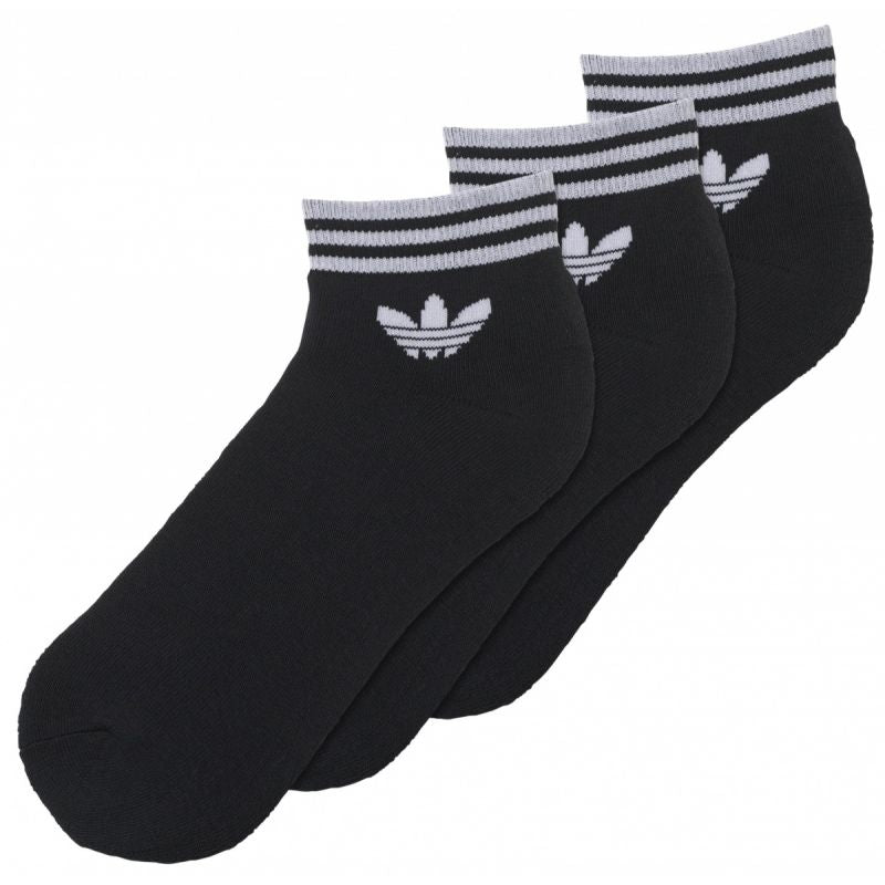 adidas ORIGINALS Trefoil Ankle Stripes socks 3pack AZ5523 fekete zokni