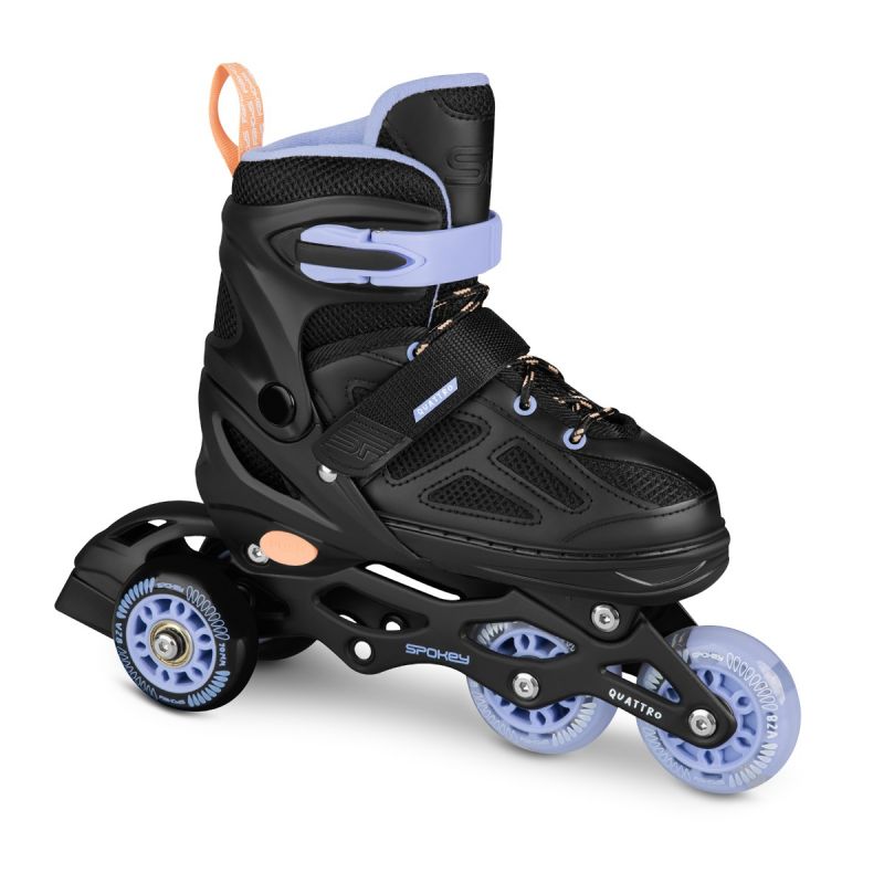 Spokey Quattro 4IN1 SPK-943431 inline skates size 38-41 BK/VT Szabadidő kiegészítő