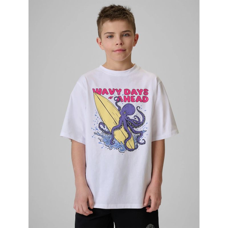 4F Boy's cotton T-shirt 158/164 ruházat 4FJRSS26TTSHM3904-10S