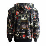 AIR Jordan Men's Brooklyn Fleece Printed Pullover Hoodie - fekete pulóver