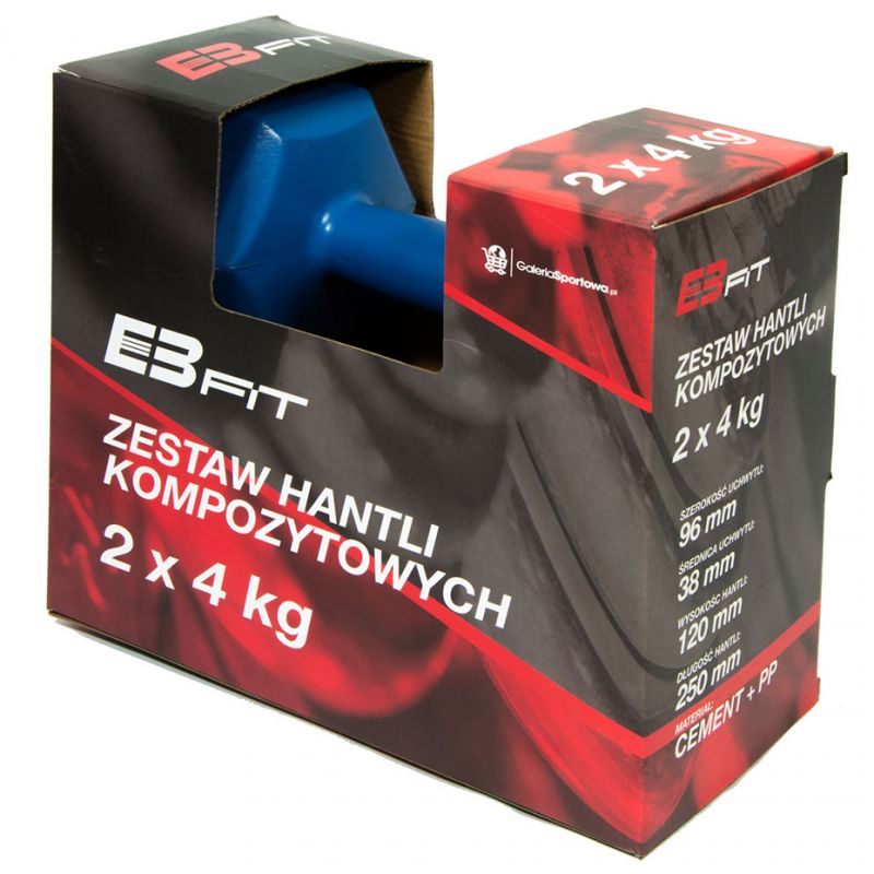 Inny EB FIT composite dumbbell set 2x4kg blue 1027043 Kiegészítő