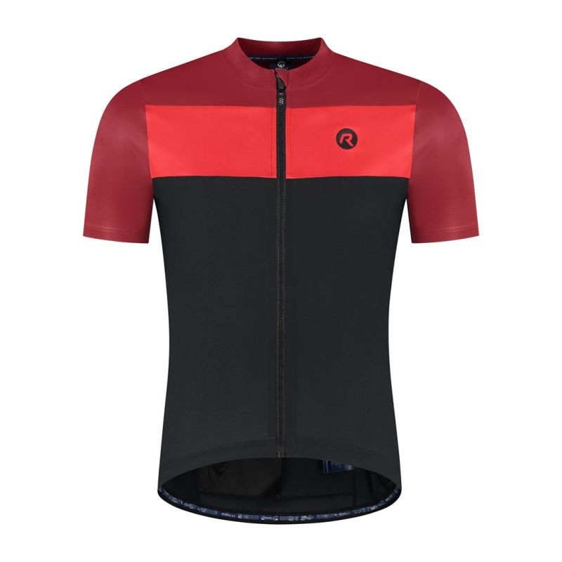 Rogelli CORE BLOCK T-shirt black and red 5XL piros póló