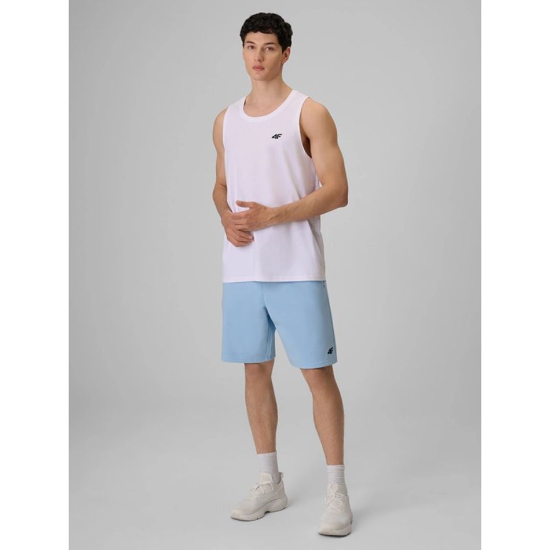 4F Men's sleeveless regular plain t-shirt póló