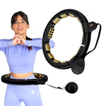 HMS Hhm13 New Hula Hop Black/Gold With Magnets And Weight + Counter arany jibbitz 17-44-574