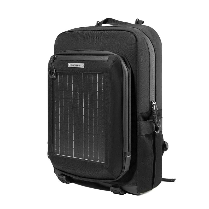Rockbros H51 Cycling Backpack with Solar Panel - Black fekete hátizsák