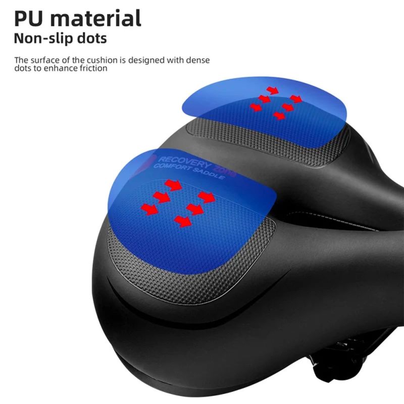 Rockbros AQ-6090R bicycle saddle - black and red czarny || czerwony kiegészítő 7016802870560-157404