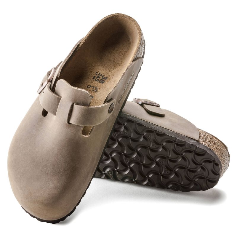 Birkenstock Boston Tabacco Brown Oiled Leather Narrow Flip-Flops for Women/Men (0960813) Egyéb