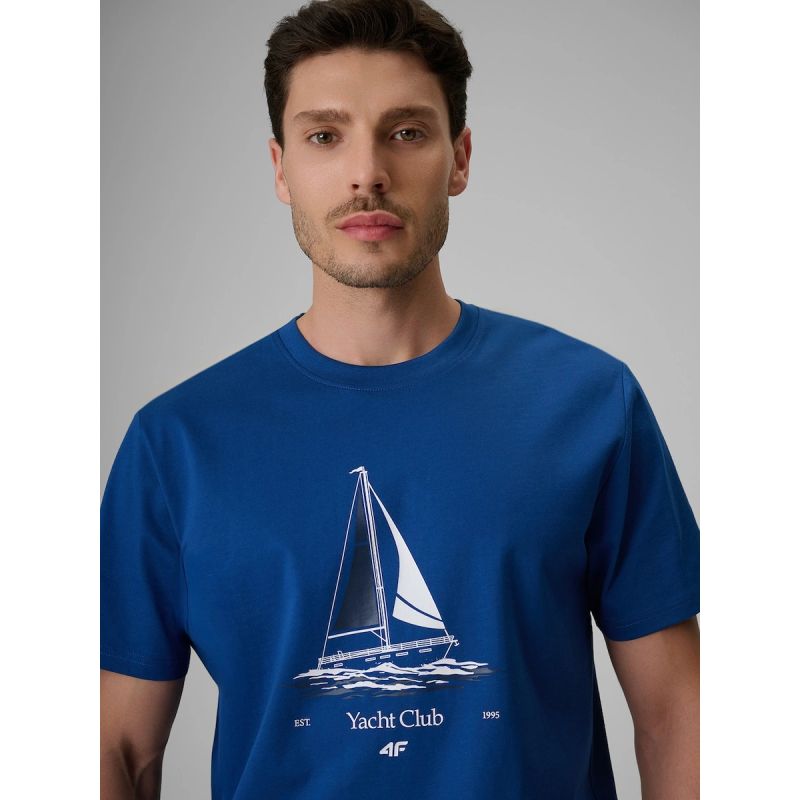 4F Men's relaxed T-shirt with print póló