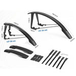 Rockbros FK-892 Off-Road Adjustable Bicycle Fenders - Black