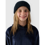 Girls' velour sweatshirt with hood, unzipped, 4F 4FJWAW24TSWSF1216-31S kapucnis pulóver