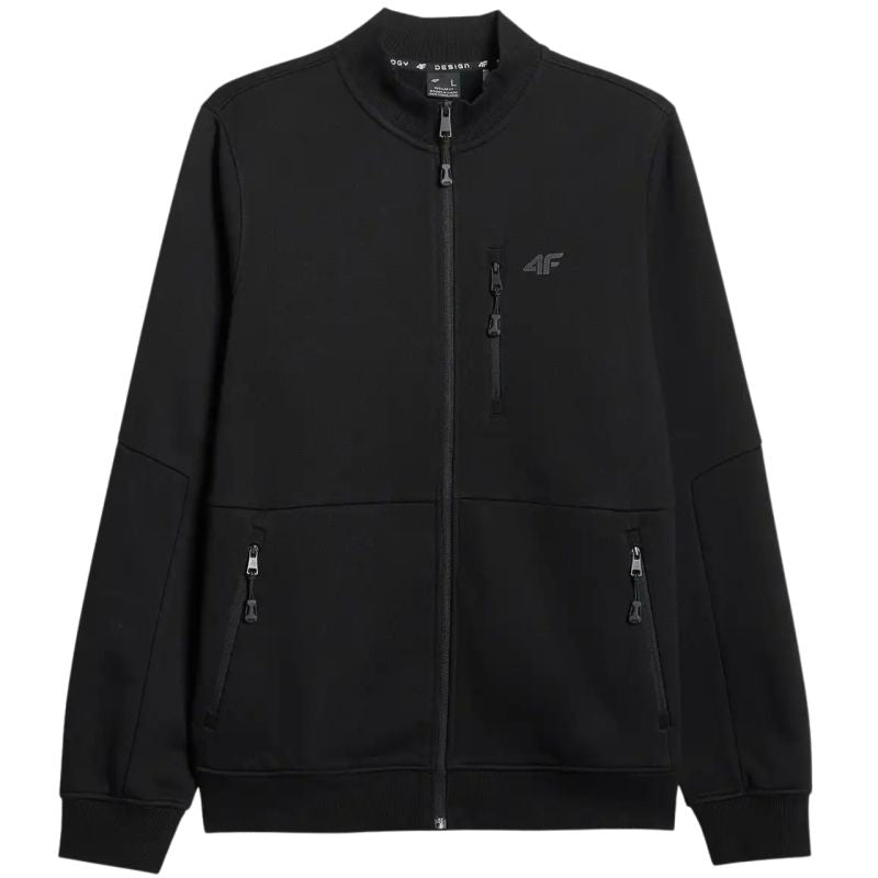Men's sweatshirt 4F M2547 deep 4FWMM00TSWSM2547 20S fekete kapucnis pulóver