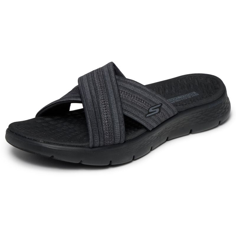 Skechers Women's Flip-Flops GO WALK FLEX SANDAL IMPRESSED 141420 BKGY
