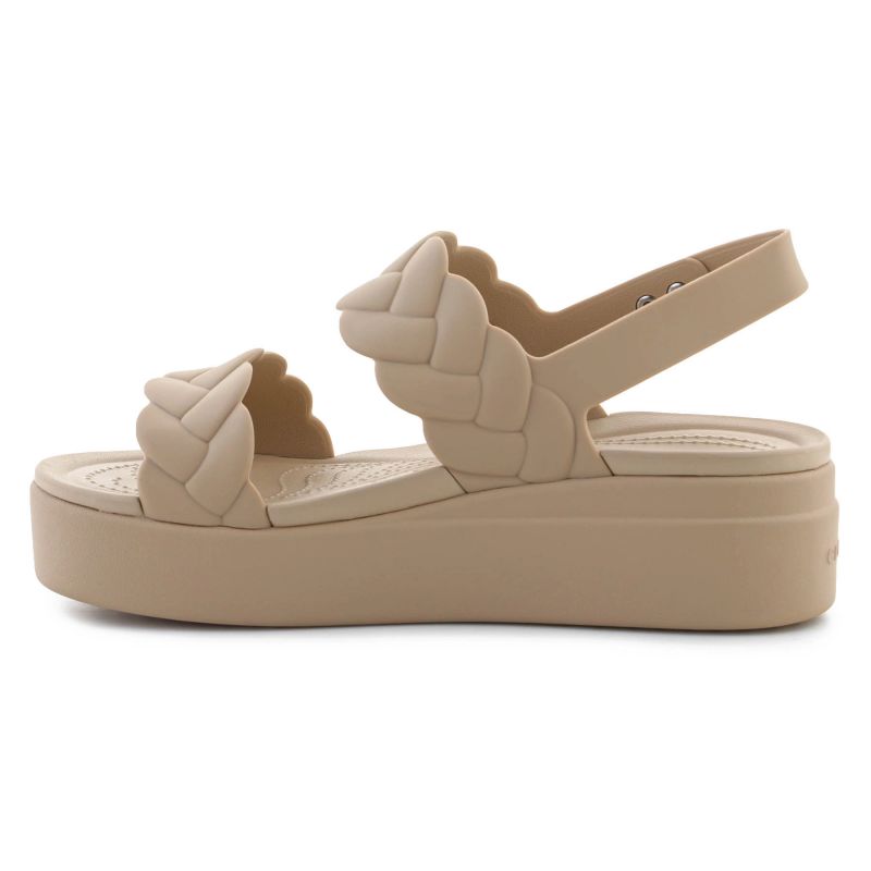Crocs Brooklyn Woven Low Wedge W 209977-212 sandals Cipő