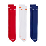 Nike Everyday Plus Cushioned Socks 3 Pairs Red, White, Navy SX6888 996 Ruházat