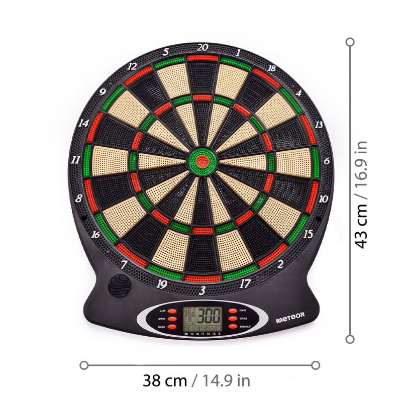 Meteor Electronic Dart Board uniw shields