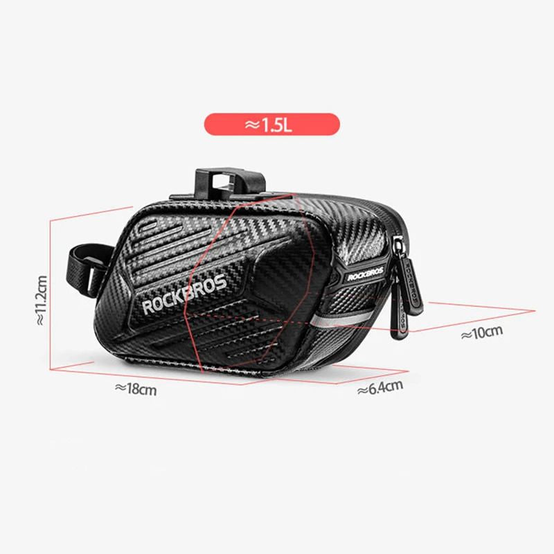 Rockbros B59 Bicycle Saddle 1.5L - Black fekete táska