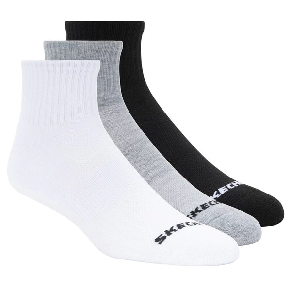 Skechers 3PPK Qtr Crew Socks S114235-BKWG White 43-46 General