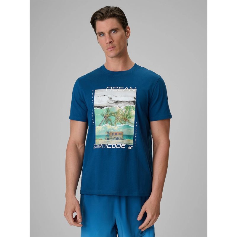 4F Men's regular printed T-shirt póló 4FRSS26TTSHM4304-46S