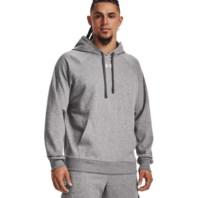 Under Armour Men’s Rival Fleece Hoodie, Grey, 1379757 025, szürke férfi kapucnis pulóver 143587M