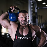 HMS KNV08 BLUE vinyl-coated cast iron kettlebell kék fejpánt 17-64-042