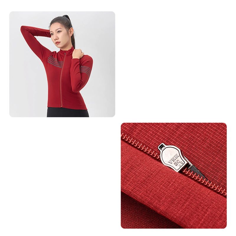 Rockbros TVI Women's Long Sleeve Cycling Jersey Fall/Winter S - Red s \ czerwony kötött sapka 15310002003-211741