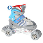 NH18192 4in1 GREY-BLUE SIZE L(39-43) ROLLER SKATES WITH HOCKEY SLEEVE NILS EXTREME kék póló