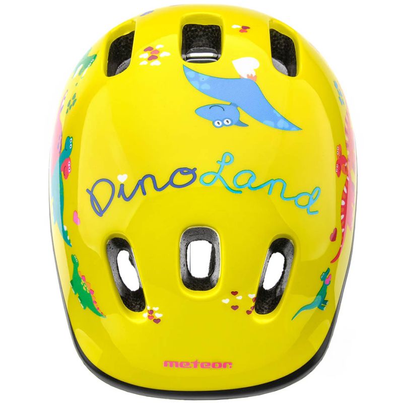 Meteor KS06 Dino bicycle helmet size S 48-52 cm Jr sárga helmets