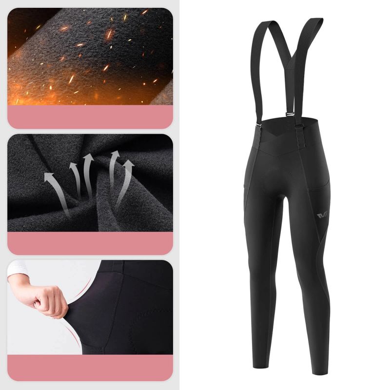Rockbros TVI Women's Cycling Bib with Pad Size - Black fekete nadrág 15310005003-211711