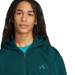 adidas Men's ALL SZN Fleece Full-Zip Sweatshirt Green JX5101 General
