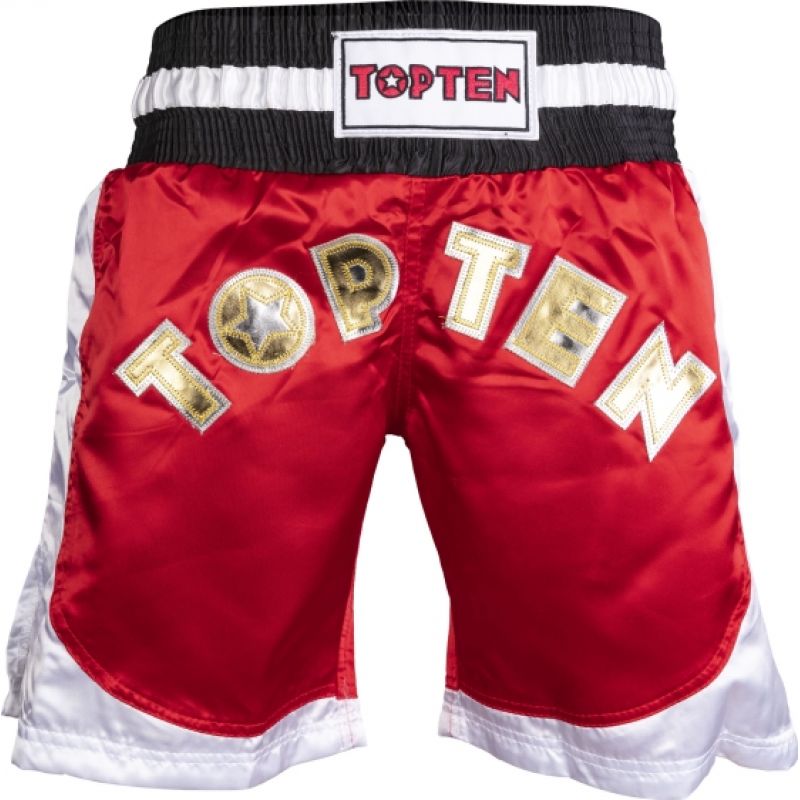 TOP TEN kick light (WAKO APPROVED) czerwony+m short