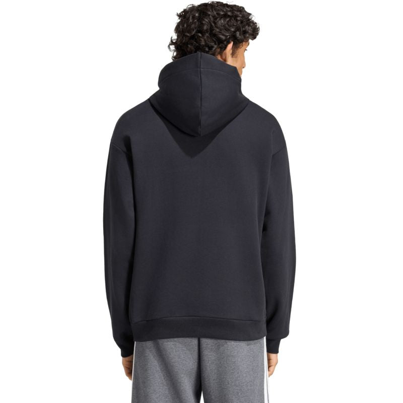 Adidas Men's Essentials 3-Stripes French Terry Hoodie Black fekete kapucnis pulóver KY6605