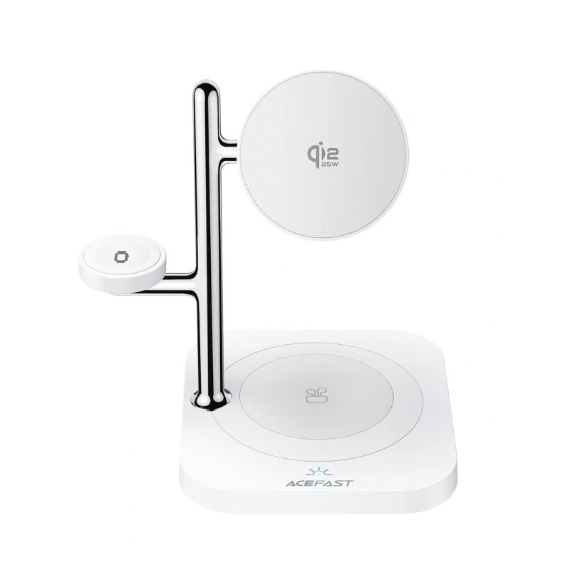 head Acefast E39 Qi2.2 25W 4-in-1 Wireless Desk Charger for Phone, Watch, and Headphones with Night Light - White fehér phone chargers