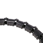 HMS Hula Hop Set HHW11 BLACK with studs and weight + BR163 BLACK PLUS SIZE belt fekete kiegészítő 17-44-634