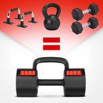 HMS HL05 3in1 ADJUSTABLE DUMBBELL WITH SUPPORT FOR PUSH-UPS AND KETTLEBELL súlyzó 17-47-402