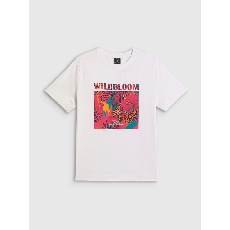 4F Women's regular printed T-shirt ruházat 4FRSS26TTSHF4514-10S