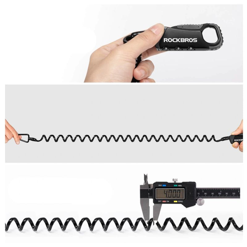 Rockbros RBK6N Combination Bike Lock - Black