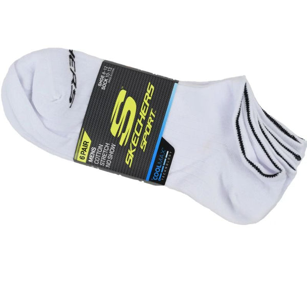 Skechers 6pk Terry No Show S115055-WHT White 41-46 General