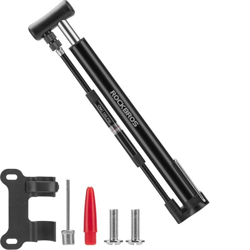 Rockbros 42322821001 floor bicycle pump - black fekete pumps