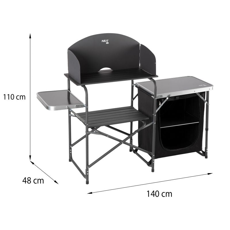 NC3041 camping cabinet with cover NILS CAMP kemping felszerelés
