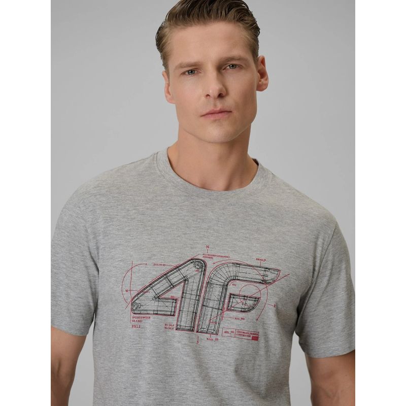 4F Men's regular-fit graphic T-shirt férfi póló 4FRSS26TTSHM3989-27M