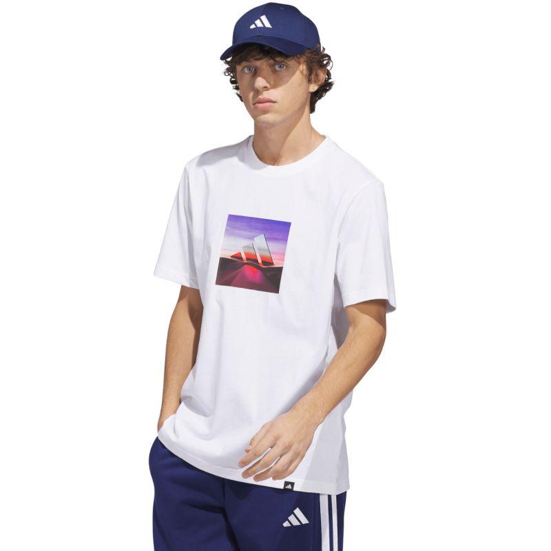 Men's adidas Summer Heat Graphic T-shirt JZ7545 fehér póló
