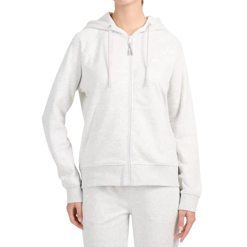 Women's sweatshirt 4F F2535 cool light melange 4FWMM00TSWSF2535 27M szürke kapucnis pulóver