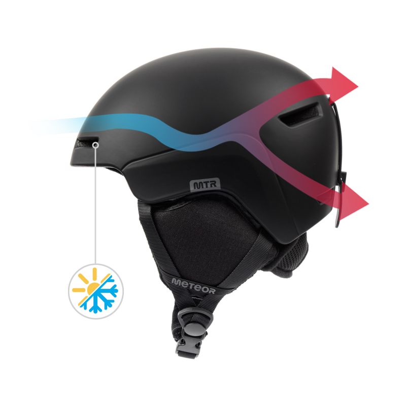 Meteor Avalo M ski helmet 55-58 cm black uniw helmets