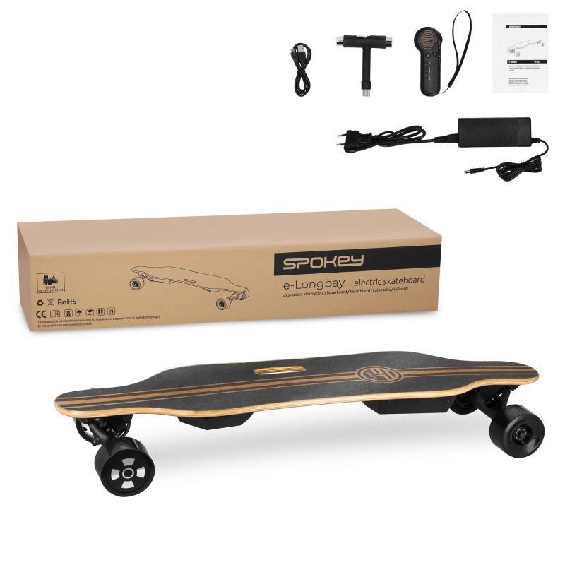 Spokey E-Longbay 941207 Hybrid Electric Skateboard Szabadidő kiegészítő