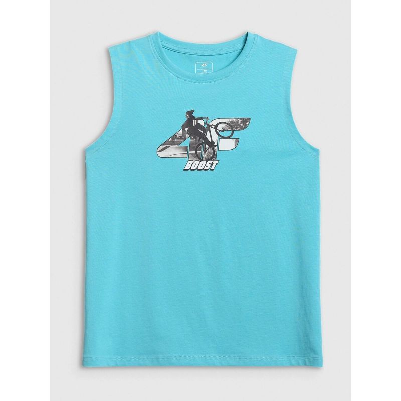 4F Boy's regular sleeveless T-shirt with print póló