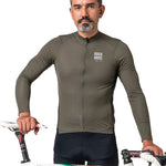 Rockbros 15220003002 ROAD TO SKY men's long sleeve cycling jersey - green zöld póló