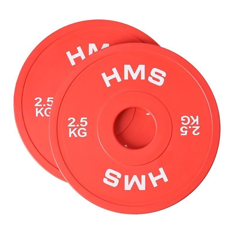 HMS Olympic Bumper Plate 2x2.5kg piros póló 17-61-111