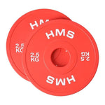 HMS Olympic Bumper Plate 2x2.5kg piros póló 17-61-111