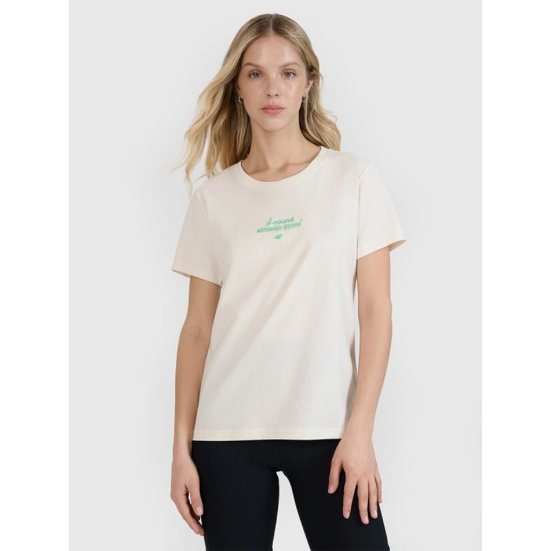 Women's regular printed T-shirt 4F 4FRSS25TTSHF2786-11S póló