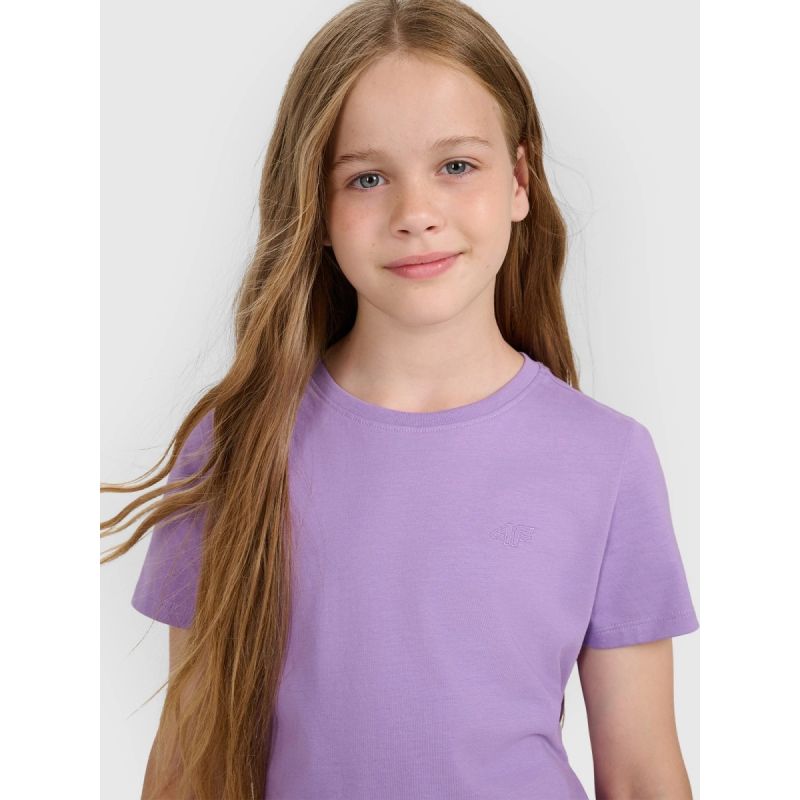 4f Regular plain girls' T-shirt 4FJRAW25TTSHF3233-51S Ruházat